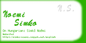 noemi simko business card